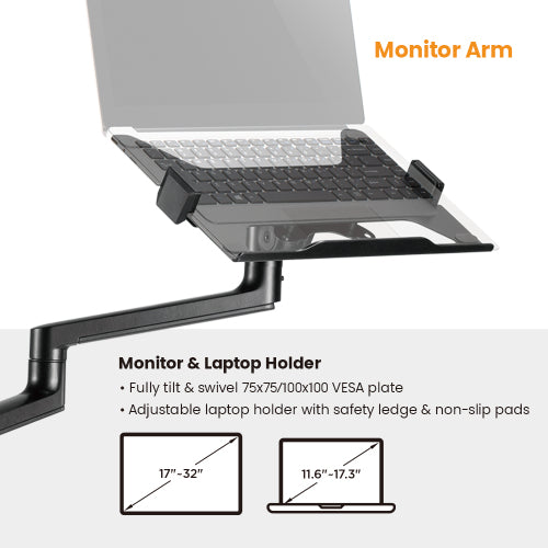 Pedestal para Configuración de Estudio todo en uno + Brazo para Monitor o Laptop