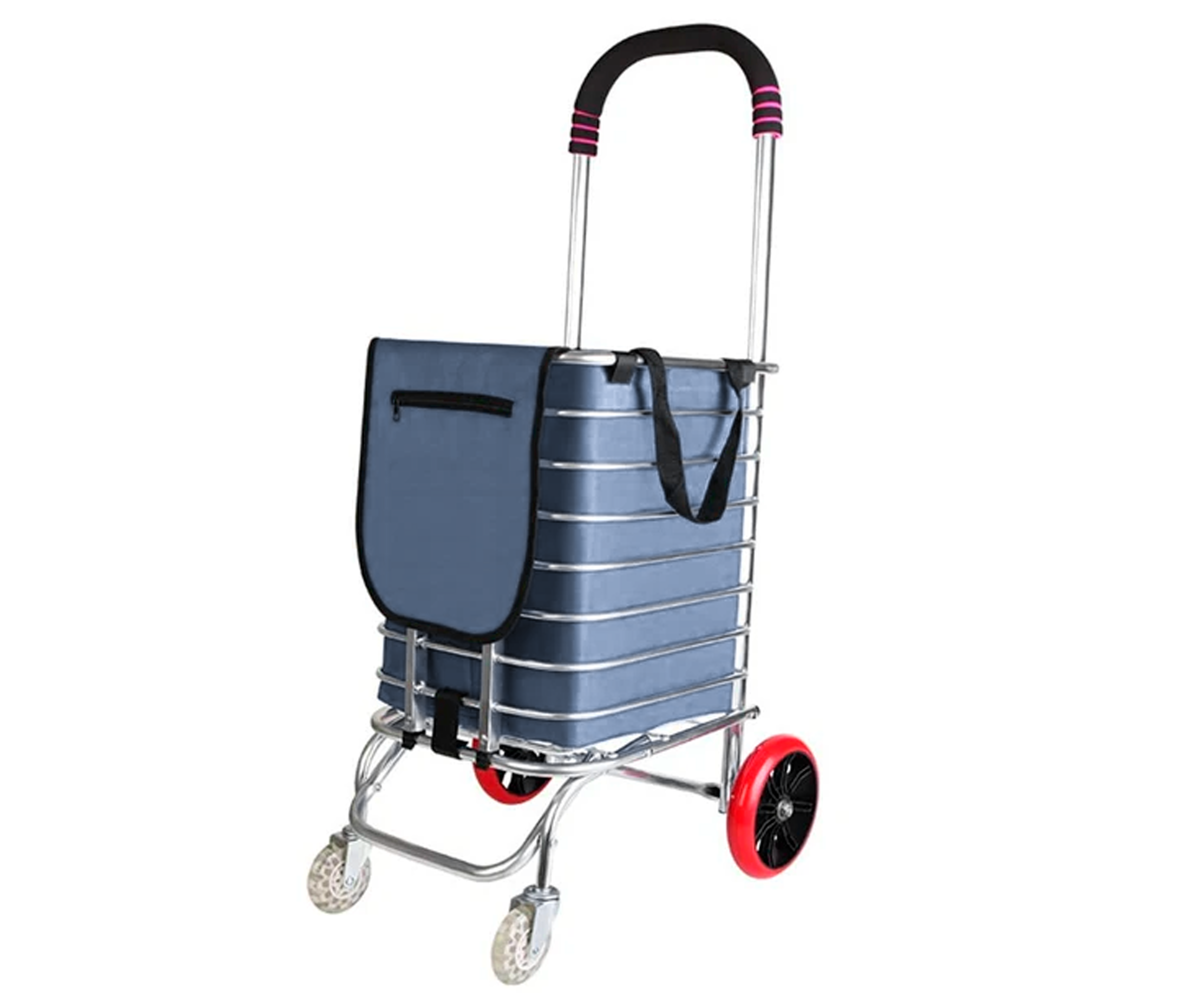 Coche de compras para Mercado / Carrito Plegable - Aluminio - 4 Ruedas