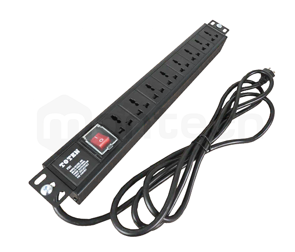 PDU Power Rack tomacorriente 8 tomas / UL PLUG 220-250V ,15 A / Cable 16AWG x 3Mt