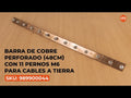 Barra de cobre Perforado de 1 RU / 19