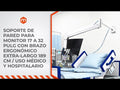 Rack Soporte con Brazo Ergonómico de Pared para Monitor 17 a 32 Pulg / Uso Médico y Hospitalario