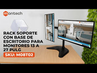 Rack Soporte con Base de Escritorio para 2 Monitores 13 a 27 Pulg | SKU: M08T02