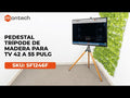 Pedestal Trípode de Madera para TV 42 a 55 Pulg / VESA Max 600x400mm / Carga 32 kg