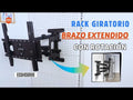 Rack Giratorio con Rotacion Vertical y Horizontal para TV de 37 a 70 Pulg / VESA Max 400x400mm / Rotación 90° / Carga 37.5 kg / Brazo extendido 54 cm