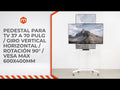 Pedestal con Rotacion Vertical y Horizontal para TV 37 a 70 Pulg / Rotación 90° / VESA Max 600x400mm / Carga 70 kg