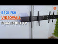 Rack Fijo Videowall 1x2 para doble TV 40 a 43 Pulg / 156 cm / VESA Max 400x400mm