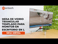 Mesa de Vidrio Triangular Templado para Monitor | SKU: MR104