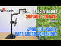 Soporte de escritorio con Base para 2 Celulares/ Ideal para transmisión en vivo