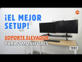 Soporte Elevador para 2 Monitores / Estante de Escritorio con Abrazadera