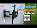 Rack Giratorio con Rotacion Vertical y Horizontal para TV 32 a 60 Pulg / VESA Max 400x400mm / Rotación 90° / Carga 32 kg / Brazo extendido 52 cm