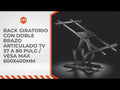 Rack Giratorio con Doble Brazo Articulado TV 42 a 80 Pulg / VESA Max 600x400mm / Carga 60 kg