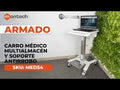 Carro Médico Multialmacén y Soporte Antirrobo para Laptop