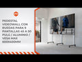 Pedestal con Ruedas Videowall 3x3 para 9 Pantallas / VESA Max 600x400mm / Carga 50 kg