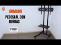 Pedestal con Ruedas para TV 37 a 70 Pulg / VESA Max 600x400mm / Carga 40 kg
