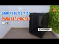 Gabinete de Piso para Servidores / 18 RU / 60x80x90 cm (AnchoxProf.xAlt.) / Puerta Frontal Microperforada Posterior Doble Microperforadas