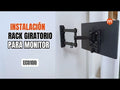 Rack Giratorio para Monitor 13 a 27 Pulg - Brazo Extendido 35 cm / VESA Max 100x100mm