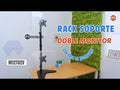 Rack Soporte Doble con Base para Escritorio para 2 Monitores 13 a 32 Pulg