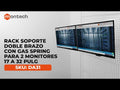 Rack Soporte Doble Brazo con Gas Spring para 2 Monitores 17 a 32 Pulg | SKU: D31
