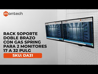 Rack Soporte Doble Brazo con Gas Spring para 2 Monitores 17 a 32 Pulg | SKU: D31