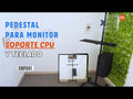 Pedestal con Ruedas para Monitor 17 a 32 pulg con Soporte para CPU y Teclado