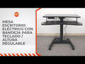 Mesa Escritorio Eléctrico con Bandeja para Teclado / Altura Regulable