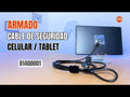 Cable de Seguridad para Celular / Tablet / Incluye Placa adhesiva y Llave codificada