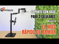 Soporte de escritorio con Base para 2 Celulares/ Ideal para transmisión en vivo