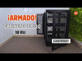 Gabinete de Piso para Servidores / 18 RU / 60x80x90 cm (AnchoxProf.xAlt.) / Puerta Frontal Microperforada Posterior Doble Microperforadas