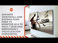 Soporte Videowall con sistema Push para TV Monitor 45 a 70 Pulg / VESA Max 600x400mm  / Carga 70 kg / Horizontal / Perfil Min 143mm