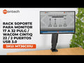 Rack Soporte de Escritorio para Monitor 17 a 32 Pulg / Wacom Cintiq 22 / 2 Puertos USB 3.0