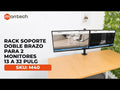 Rack Soporte Doble Brazo para 2 Monitores 13 a 32 pulg | SKU: M40