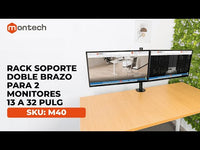 Rack Soporte Doble Brazo para 2 Monitores 13 a 32 pulg | SKU: M40