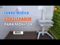 Carro Médico con Elevador de Gas y Soporte para Monitor 17 a 32 Pulg