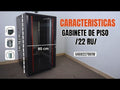 Gabinete de Piso para Servidores / 22 RU / 60x80x116 cm (AnchoxProf.xAlt.) / Puerta Frontal Vidrio Posterior Microperforada