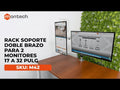 Rack Soporte Doble Brazo para 2 monitores 17 a 32 Pulg | SKU: M42