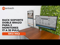 Rack Soporte Doble Brazo para 2 monitores 17 a 32 Pulg | SKU: M42