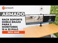 Instalación Rack Soporte Doble Brazo para 2 Monitores 13 a 32 pulg | SKU: M40