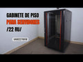 Gabinete de Piso para Servidores / 22 RU / 60x80x116 cm (AnchoxProf.xAlt.) / Puerta Frontal Vidrio Posterior Microperforada