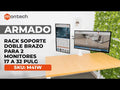 Instalación Rack Soporte Doble Brazo para 2 Monitores 17 a 32 pulg | M40W