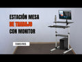 Estación Mesa De Trabajo Móvil para Monitor, Teclado, Impresora y CPU / Altura regulable