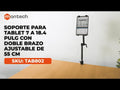 Soporte para tablet 7 a 18.4 Pulg - Montaje en Escritorio o Silla de Ruedas - Abrazadera tipo Prensa