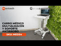 Carro Médico Multialmacén y Soporte Antirrobo para Laptop