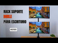 Rack Soporte Doble de Escritorio para 2 Monitores de 13 a 32 Pulg