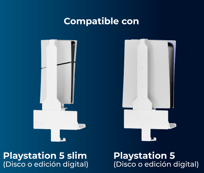 Rack Soporte de Pared para PS5/PS5 Slim, Mandos y Audifonos