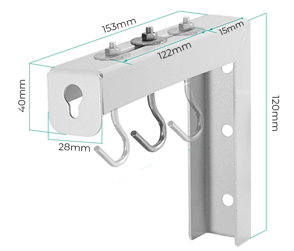 Soporte Colgador Universal de pared para Ecran hasta 180 Pulg (Par)