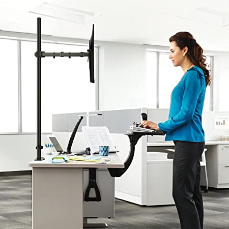 Rack Soporte de Escritorio para Monitor 13 a 32 Pulg / Tubo Extra Alto 80 cm