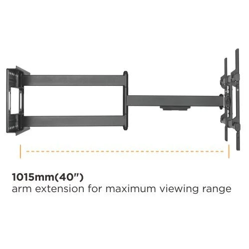 Rack Giratorio para TV 43 a 80 Pulg / VESA Max 800x400mm / Carga 50 kg / Brazo extendido 58 a 40.2 cm