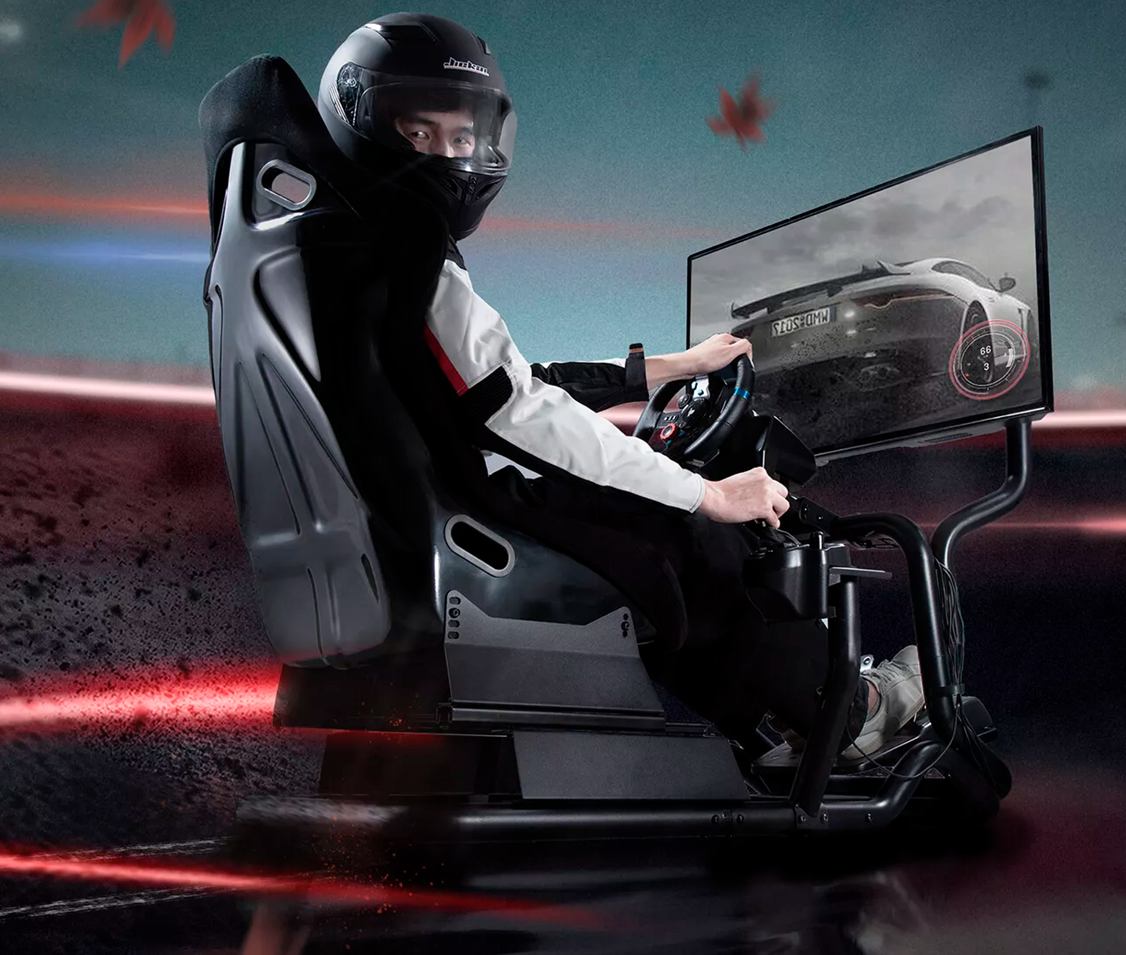 Butaca simulador PLAYSEAT Cabina para vídeo juegos de carreras para pantallas 32 a 50 Pulg