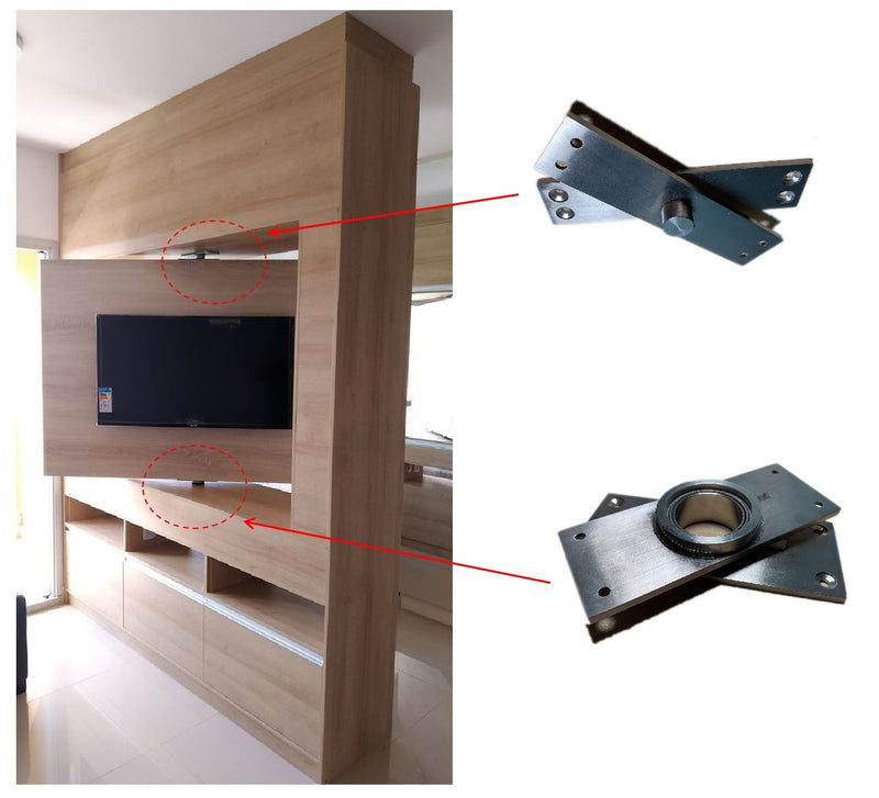 Rack Giratorio Inoxidable para Muebles  TV / Giro 180 / Carga 80Kg / Ideal para compartir 2 ambientes