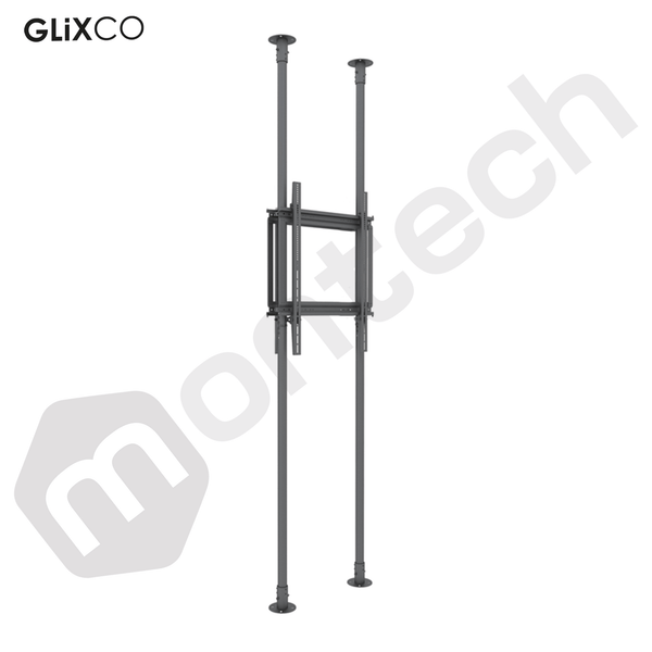 Pedestal Parante Tubular doble  Piso a Techo para TV de 65 - 100 Pulg